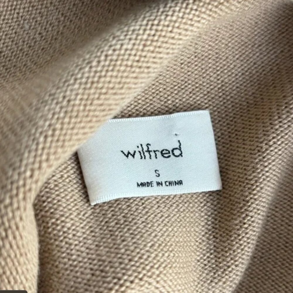 ARITZIA Wilfred Cyprie Turtleneck Sweater Dress Camel Brown / Size Small - Picture 3 of 11